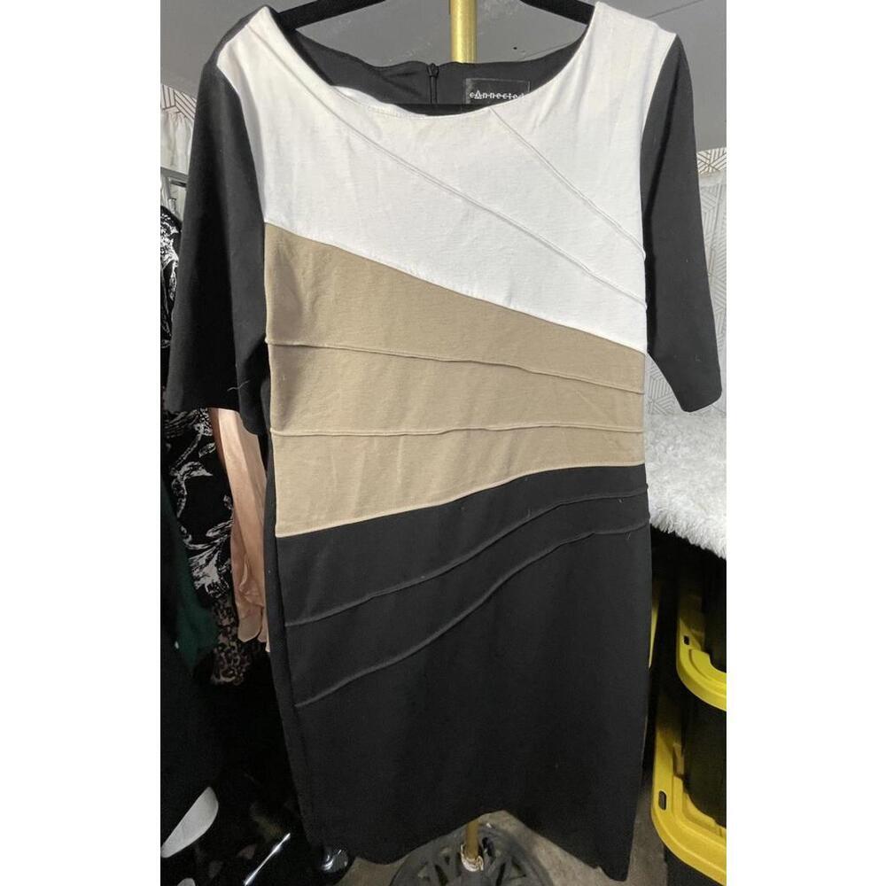 CONNECTED APPAREL Short Sleeve Back Zipper Dress Sz 10
